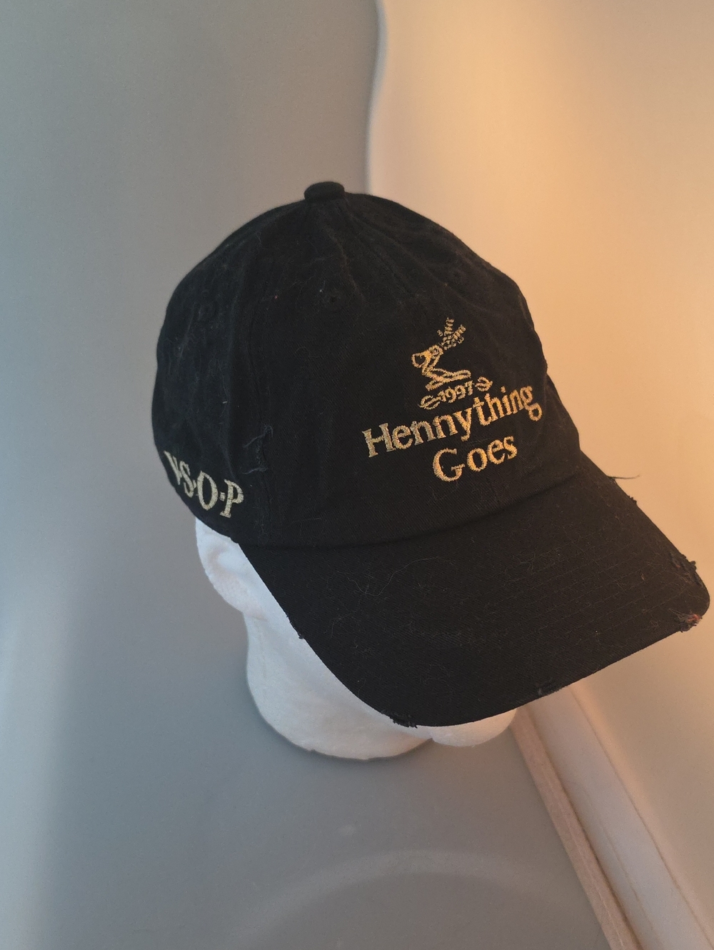 Field Grade Hennything Goes Black Embroidered Baseball Cap